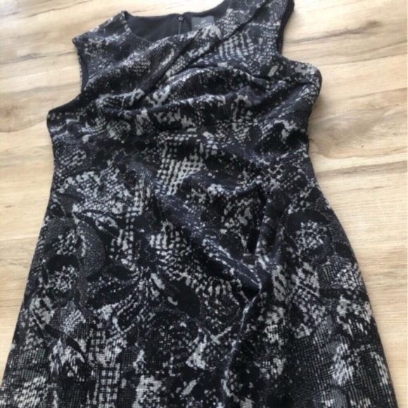 Adrianna Papell Black and Silver Sheath Midi Dress - Picture 6 of 7